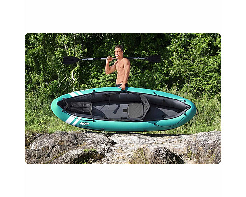 Каяк надувний Bestway Hydro-Force Ventura Elite X1 280 х 86 см, блакитно-чорний