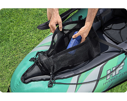 Каяк надувний Bestway Hydro-Force Ventura X2 330 х 86 см, чорно-м'ятний