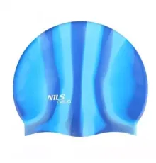 Шапочка для плавання ZEBRA MI1 NILS AQUA - блакитно-синя 