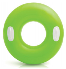 Надувний круг з ручками Intex 59258-green (Діаметр 76см)