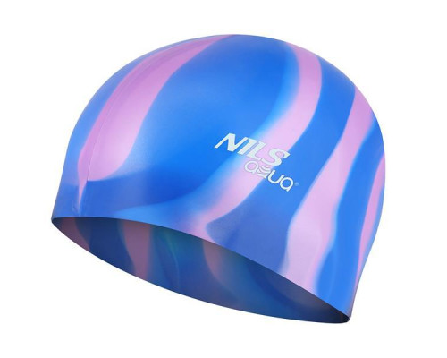 Шапочка для плавання ZEBRA MI9 NILS AQUA - синьо-рожева Шапочка для плавання ZEBRA MI9 NILS AQUA - синьо-рожева