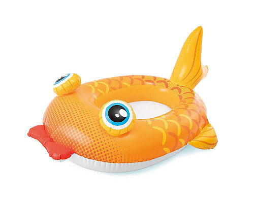 Надувний пліт з дном Intex 59380-fish 117 x 114см риба