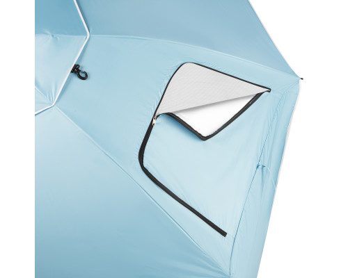 Парасоля пляжна 2-в-1 NILS CAMP NC17114 XXL 240 см, блакитна