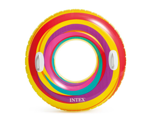 Коло надувне для плавання Intex 59256 Яскраві смуги, 91 см