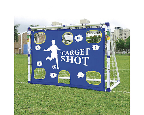 Ворота футбольні Outdoor-Play JC-7180T 183 x 130 х 96 см, біло-сині