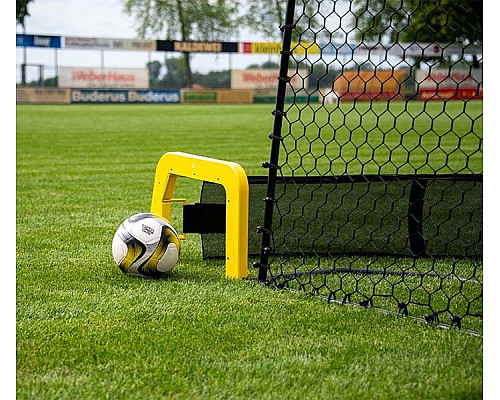 Сітка тренувальна для футболу POWERSHOT FOOTBALL MASTER PLAY 220 см, чорно-жовта