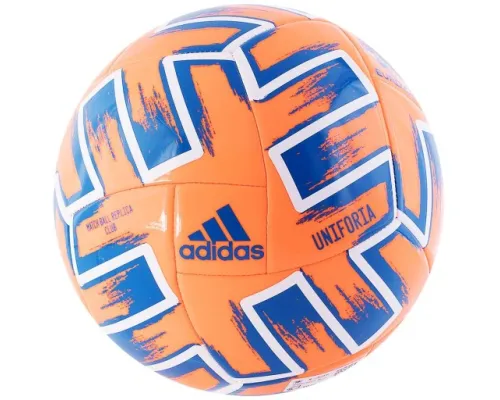 Футбольний м'яч Adidas Uniforia Club Euro 2020 r. 5 - помаранчево-блакитний Футбольний м'яч Adidas Uniforia Club Euro 2020 r. 5 - помаранчево-блакитний