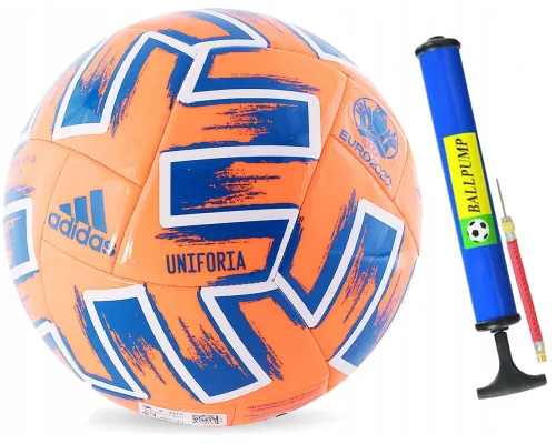 Футбольний м'яч Adidas Uniforia Club Euro 2020 r. 5 - помаранчево-блакитний Футбольний м'яч Adidas Uniforia Club Euro 2020 r. 5 - помаранчево-блакитний