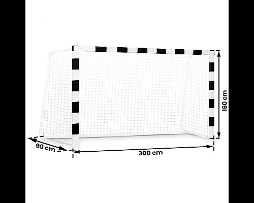 Ворота футбольні Neo-Sport NS-460 300 x 160 x 90 см, чорно-білі