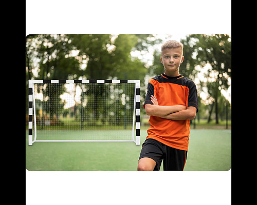 Ворота футбольні Neo-Sport NS-460 300 x 160 x 90 см, чорно-білі
