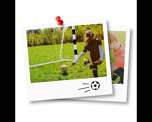 Ворота футбольні Neo-Sport NS-460 300 x 160 x 90 см, чорно-білі