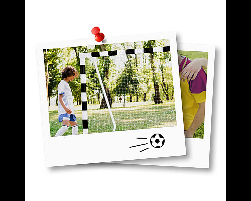 Ворота футбольні Neo-Sport NS-460 300 x 160 x 90 см, чорно-білі