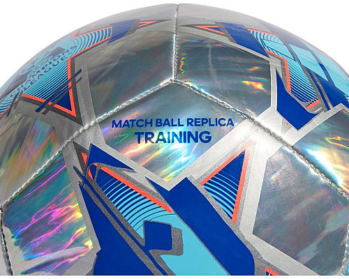 М'яч футбольний Adidas UCL Training 23/24 Foil IA0955 розмір 4, сріблясто-синій