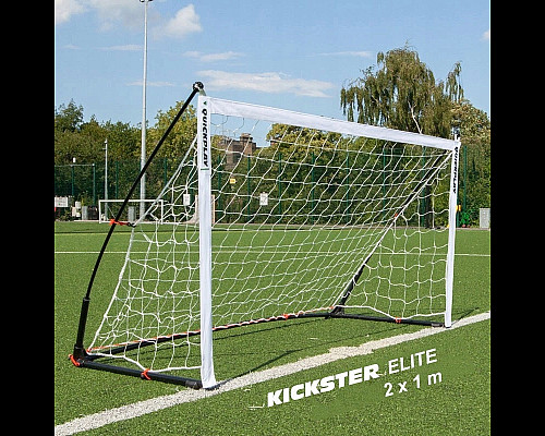 Ворота футбольні Quickplay Kickster Elite 07542 200 х 100 см, чорно-сірі