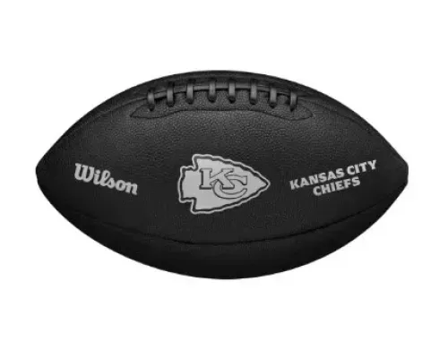 М'яч для американського футболу Wilson NFL TEAM METALLIC PREMIERE KC OF, чорний