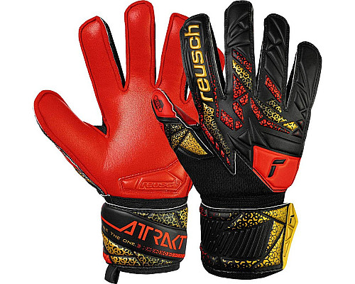 Рукавички воротарські Reusch Attrakt Silver Junior 5572215 7075 р.4,5, чорно-червоні