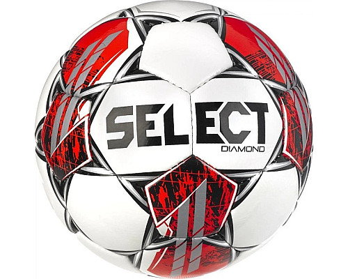 М'яч футбольний Select DIAMOND v23 розмір 5, біло-червоний