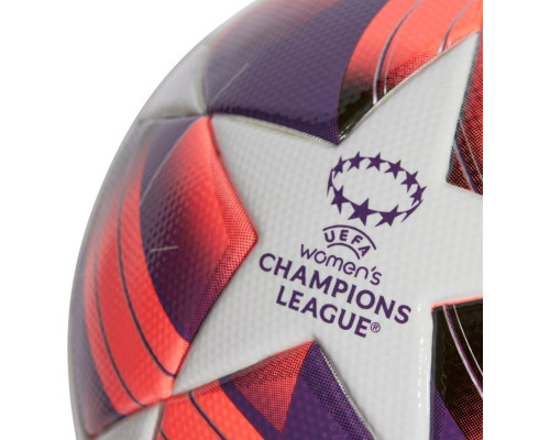 М'яч для футболу Adidas Women's UCL League біло-рожево-фіолетовий IX4050 5