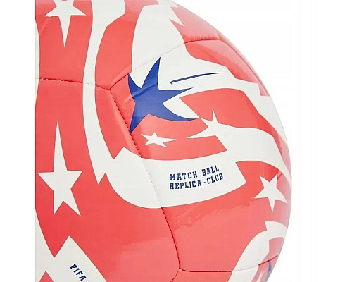 М'яч футбольний Adidas FCWC , розмір 5, біло-червоний