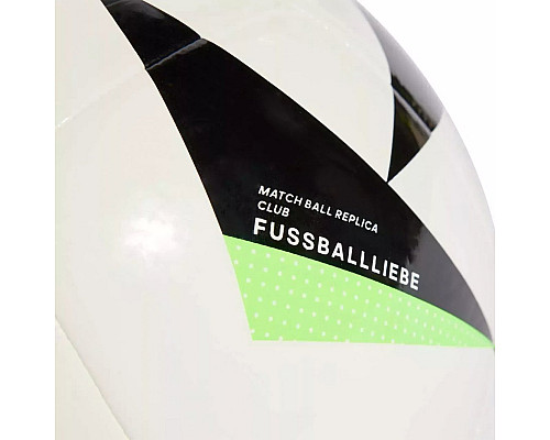 М'яч футбольний Adidas Euro24 Fussballliebe IN9374 розмір 5, біло-чорний