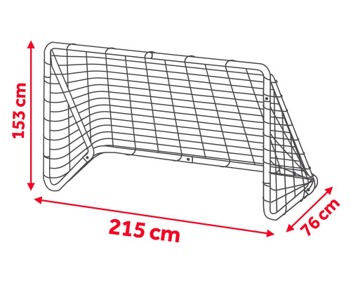 Ворота футбольні великі 215 x 153 x 76 см + мішень для м'ячів