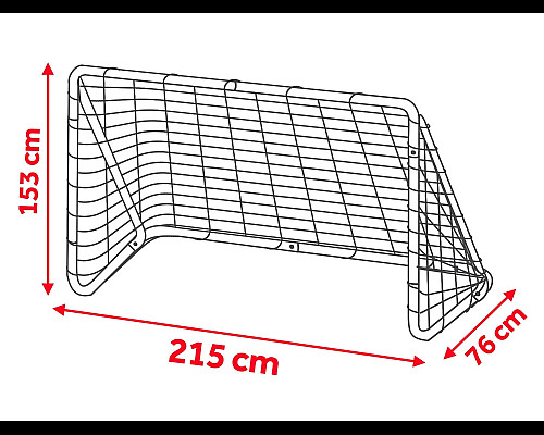 Ворота футбольні Neo-Sport 215 x 153 x 76 см, білі