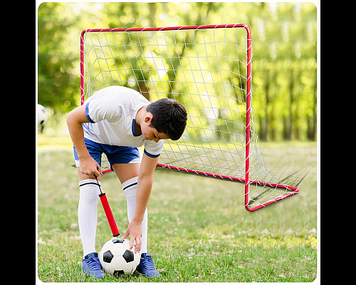 Ворота футбольні Neo-Sport 183 x 122 x 61 см, червоно-білі 2 шт.