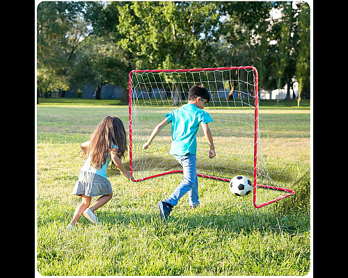 Ворота футбольні Neo-Sport 183 x 122 x 61 см, червоно-білі 2 шт.