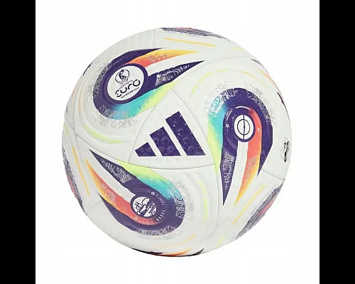 Футбольний м'яч Adidas UEFA Women’s EURO 2025 розмір 5, біло-фіолетовий