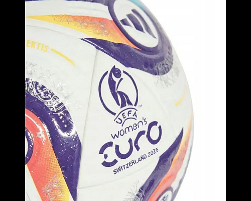 Футбольний м'яч Adidas UEFA Women’s EURO 2025 розмір 5, біло-фіолетовий