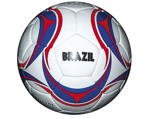 М'яч футбольний Brasil Cordley розмір 5, біло-синій