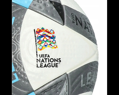 Футбольний м'яч Adidas UEFA PRO 2024 Nations League розмір 5, чорно-білий