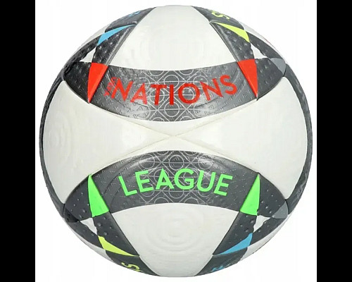 Футбольний м'яч Adidas UEFA PRO 2024 Nations League розмір 5, чорно-білий