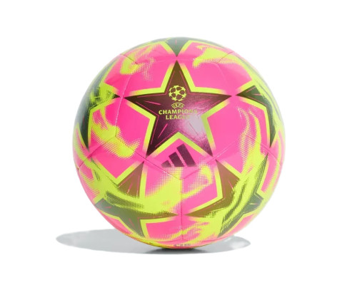 М'яч футбольний Adidas UCL Club 26/27 League Stage KE9760 розмір 5, жовто-рожевий
