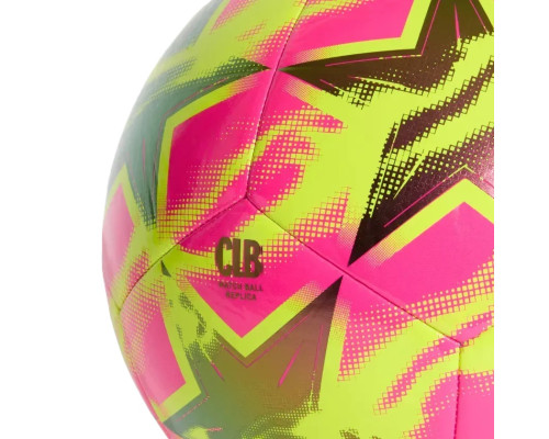 М'яч футбольний Adidas UCL Club 26/27 League Stage KE9760 розмір 5, жовто-рожевий