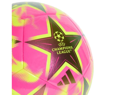 М'яч футбольний Adidas UCL Club 26/27 League Stage KE9760 розмір 5, жовто-рожевий