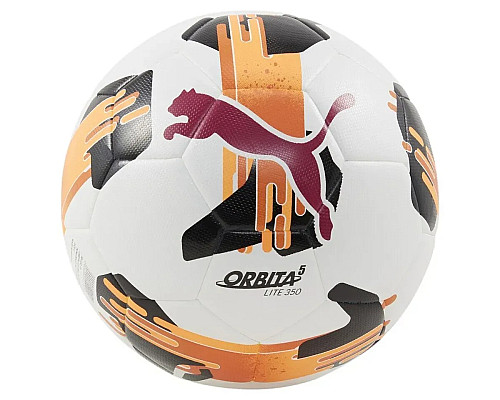 М'яч футбольний Puma Orbita 5 FUSION Lite 350 розмір 5, біло-оранжевий