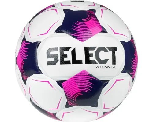 М'яч футбольний Select FB Atlanta Fifa v26 розмір 5, біло-рожевий