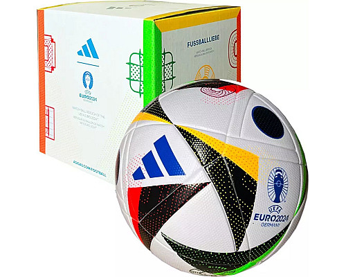 М'яч футбольний Adidas Euro24 Fussballliebe IN9369 розмір 4, чорно-білий