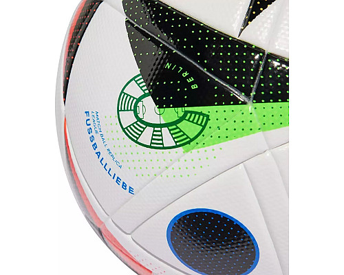 М'яч футбольний Adidas Euro24 Fussballliebe IN9369 розмір 4, чорно-білий