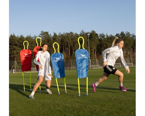 Манекен футболіста для тренувань Yakimasport Junior 150 см, блакитно-зелений