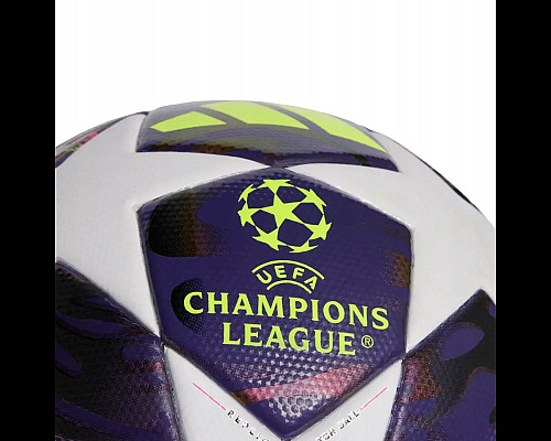 Футбольний м'яч Adidas UCL League Junior 2026 Budapest розмір 5, біло-фіолетовий