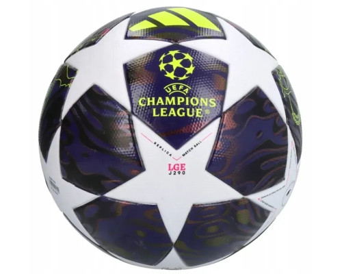 Футбольний м'яч Adidas UCL League Junior 290g 2026 Budapest, розмір 5, фіолетово-білий