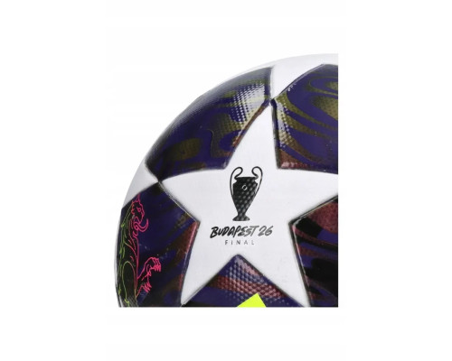 Футбольний м'яч Adidas UCL League Junior 290g 2026 Budapest, розмір 5, фіолетово-білий