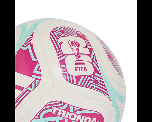Футбольний м'яч Adidas FIFA World Cup 26™ Trionda Club розмір 5, біло-рожевий