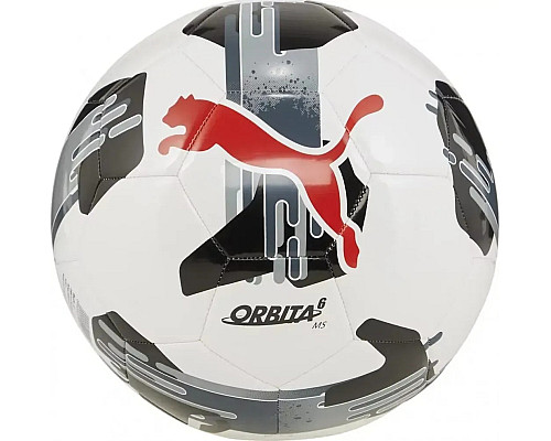 М'яч футбольний Puma Orbita 6 MS розімр 5, біло-чорний