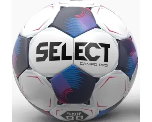 М'яч футбольний Select FB Campo Pro v26 розмір 4, біло-фіолетовий