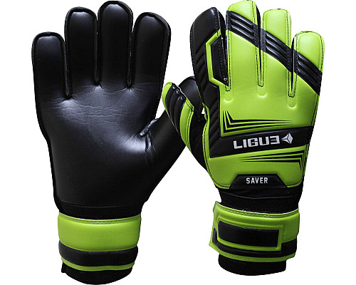 Рукавички воротарські Ligue Saver р. 5, чорно-зелені