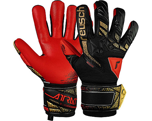 Рукавички воротарські Reusch Attrakt Freegel Silver Junior 5572235 7075 р.6,5, червоно-чорні