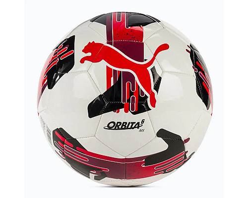 М'яч футбольний Puma Orbita 6 MS розмір 4, біло-червоний
